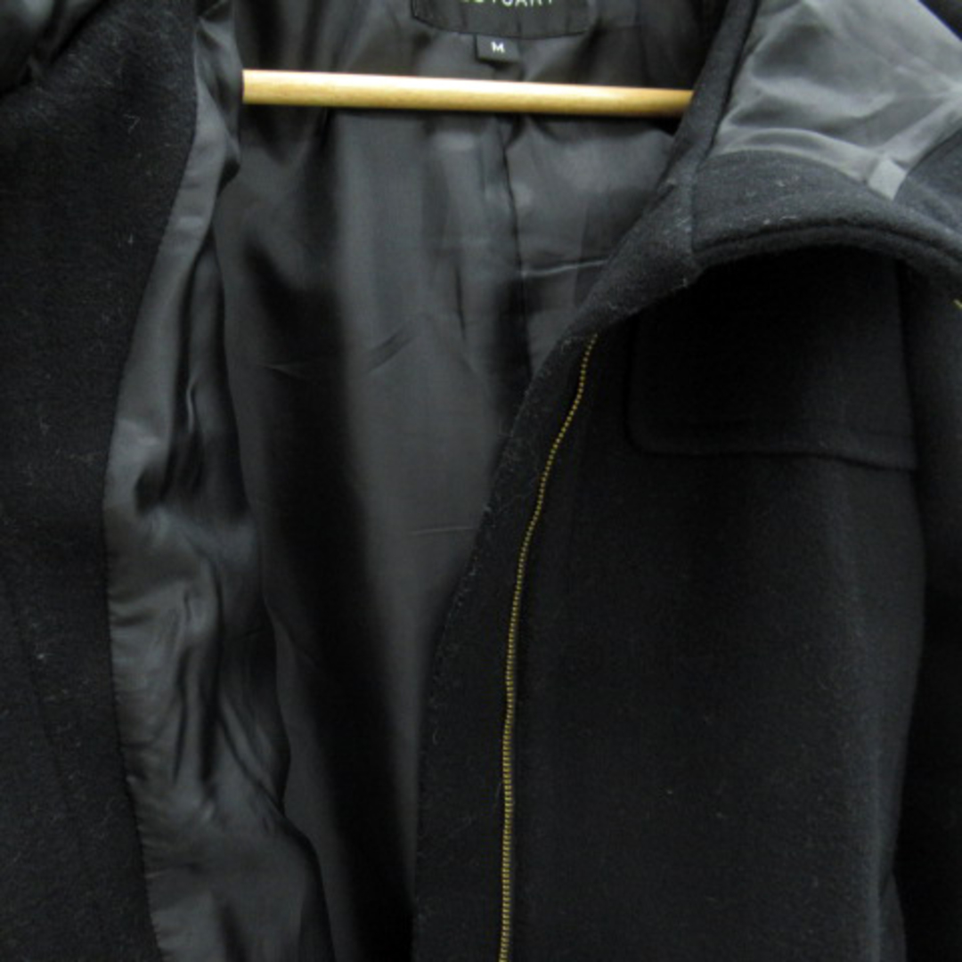 JILLSTUART(ジルスチュアート)のジルスチュアート コート ショート丈 フード付き ウール M 黒 ブラック レディースのジャケット/アウター(その他)の商品写真