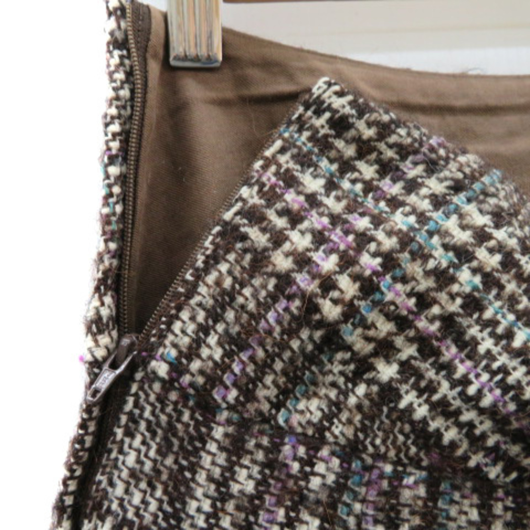 STRAWBERRY-FIELDS(ストロベリーフィールズ)のストロベリーフィールズ フレアスカート ミモレ丈 グレンチェック柄 ウール レディースのスカート(ひざ丈スカート)の商品写真