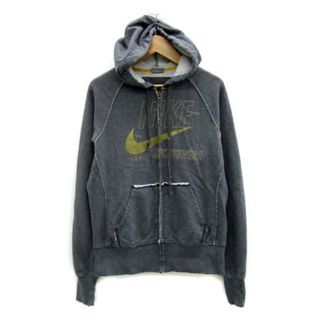 ナイキ(NIKE)のナイキ NIKE ジャケット パーカー ミドル丈 ロゴ ジップアップ M グレー(パーカー)