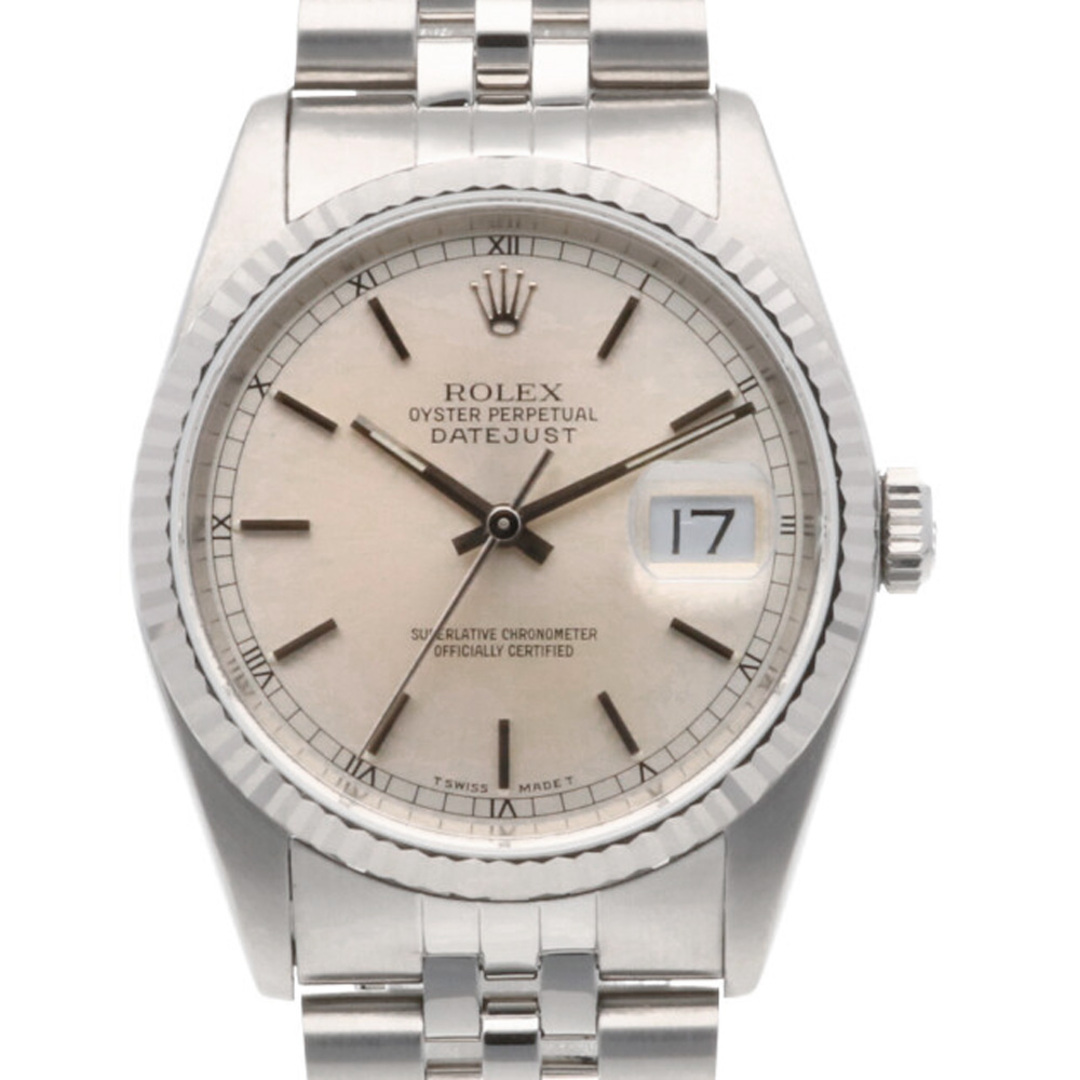 ROLEX ロレックス デイトジャスト SS K18WG 腕時計 時計 オイスターパーペチュアル X番 1991年式 16234 シルバー メンズ おしゃれ かっこいい おすすめ ギフト プレゼント ステンレススチール K18ホワイトゴールドBIM送料無料