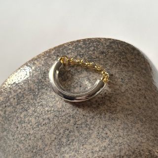 クラネ(CLANE)のDouble color pipe chain ring No.1173(リング(指輪))