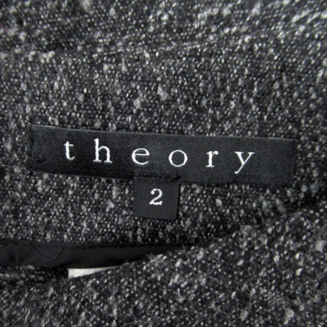 theory(セオリー)のセオリー theory フレアスカート ひざ丈 ウール 2 チャコールグレー レディースのスカート(ひざ丈スカート)の商品写真