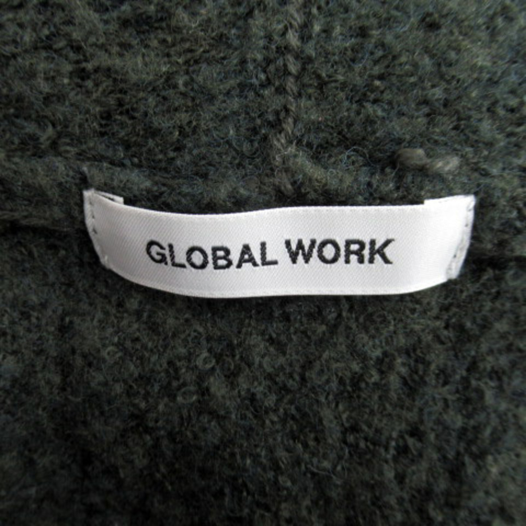GLOBAL WORK(グローバルワーク)のグローバルワーク ニットカーディガン ロング丈 前開き オーバーサイズ ウール混 レディースのトップス(カーディガン)の商品写真