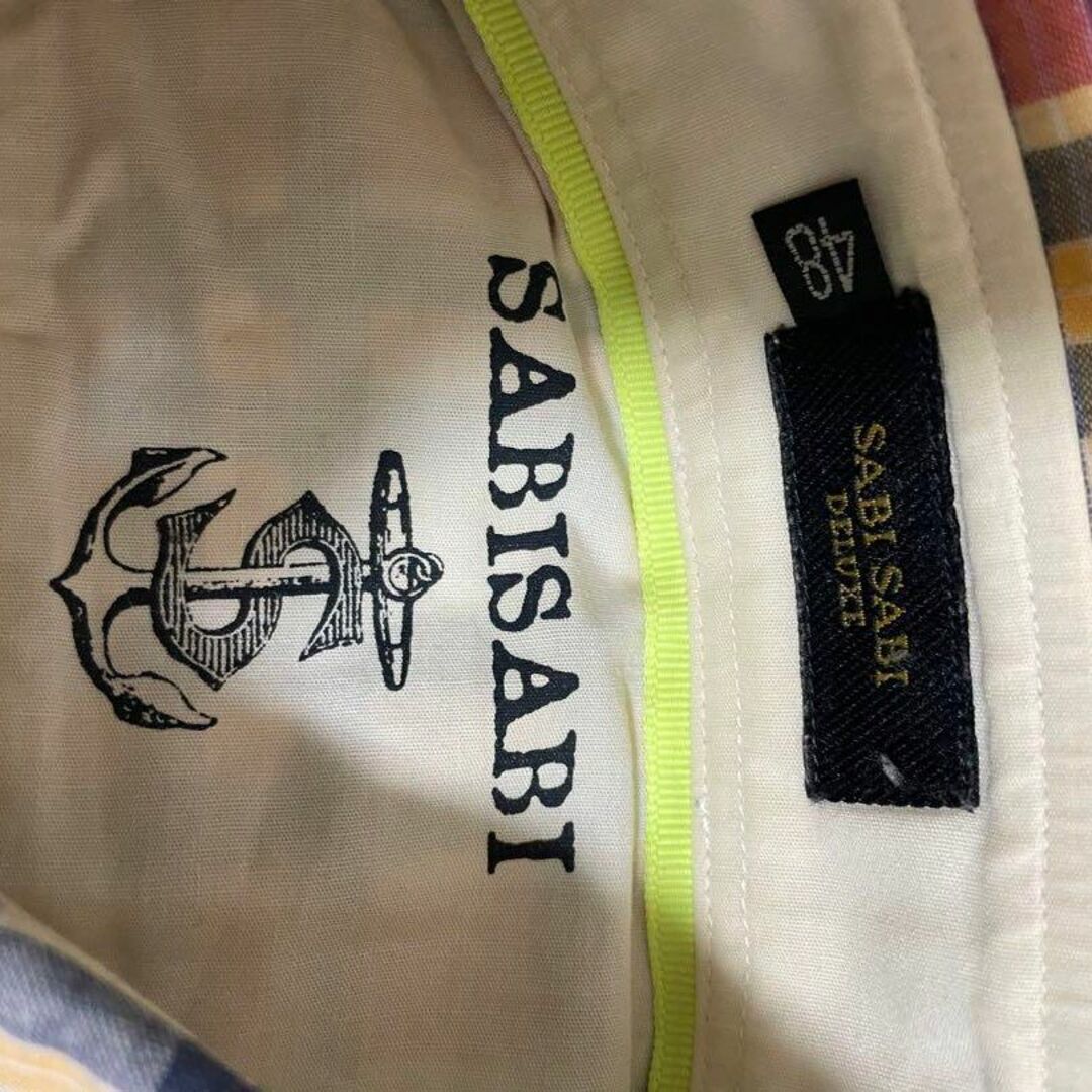D’URBAN(ダーバン)のSABI SABI DELUXE 長袖チェックシャツ　イタリア製生地　48 メンズのトップス(シャツ)の商品写真