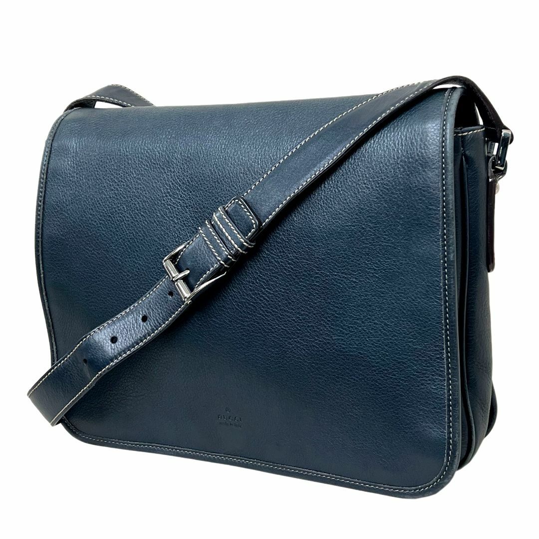 Gucci - グッチ バッグ オールレザー メンズ メッセンジャー 斜め掛け