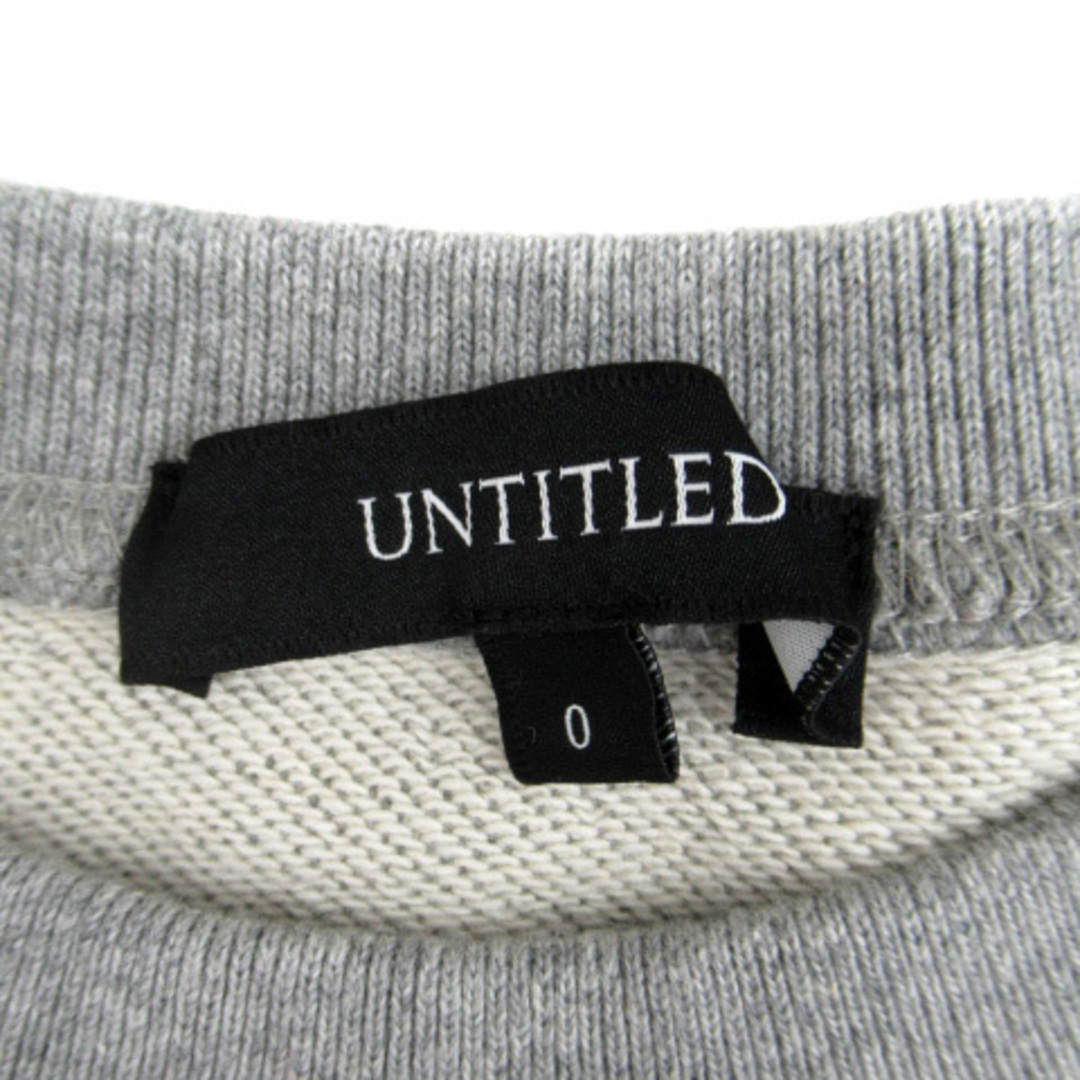 UNTITLED(アンタイトル)のアンタイトル UNTITLED トレーナー スウェット 長袖 0 グレー レディースのトップス(トレーナー/スウェット)の商品写真