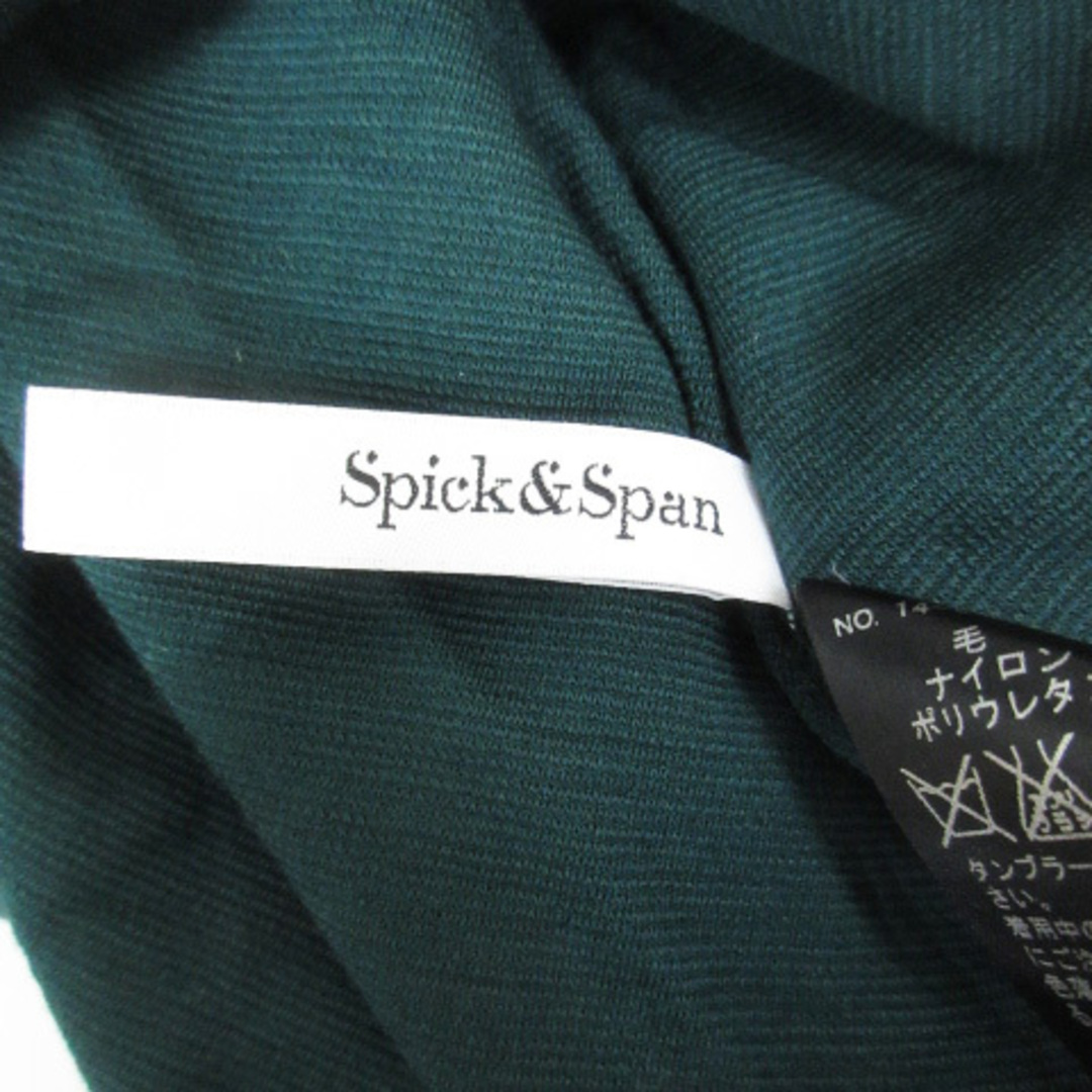 Spick & Span(スピックアンドスパン)のスピック&スパン ニットワンピース ひざ丈 長袖 ハイネック 無地 F 緑 レディースのワンピース(ひざ丈ワンピース)の商品写真