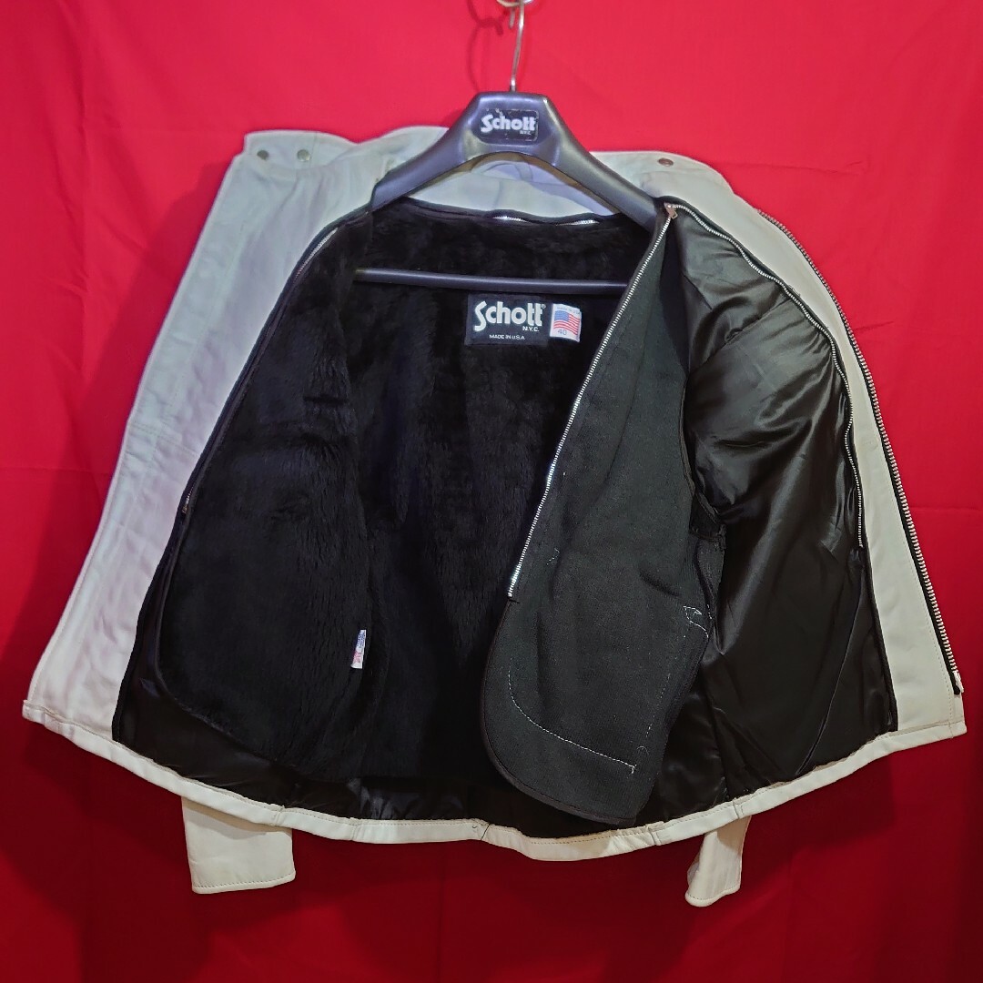 schott - ☆超希少美品☆Schott641 シングルライダース白 schott - ☆超希少美品☆Schott641 シングルライダース白