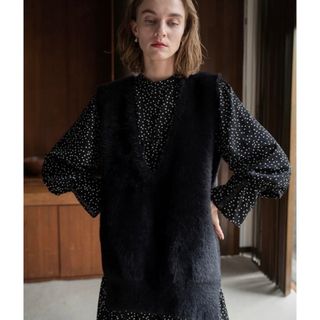 アメリヴィンテージ(Ameri VINTAGE)のwillfully  double face shaggy knit vest(ベスト/ジレ)