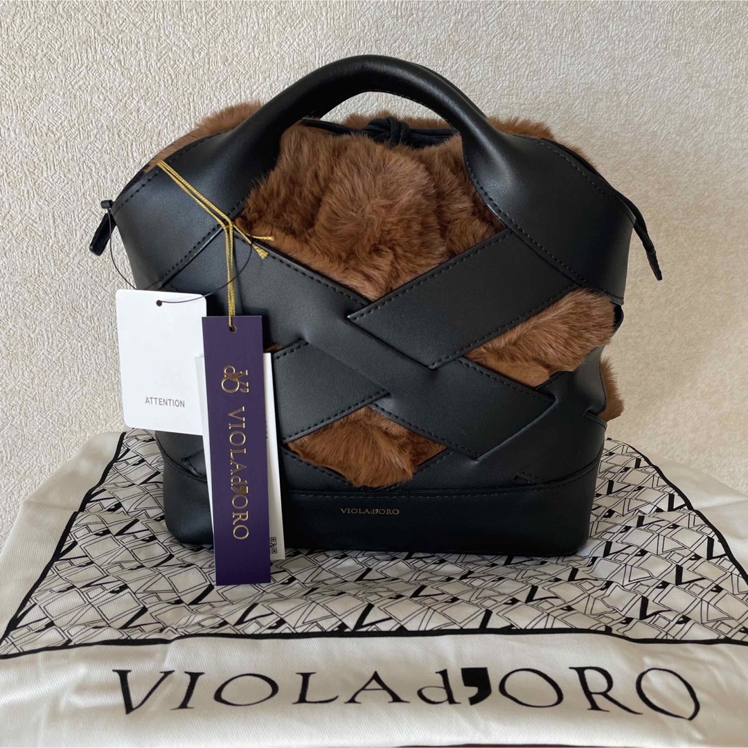 ヴィオラドーロ トートバッグ violad´oro ファーバッグ 新品同様のサムネイル