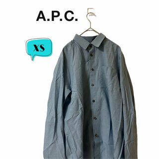 アーペーセー 長袖 ボタンダウンシャツ XS ブルー A.P.C. メンズ   【231008】 メール便可