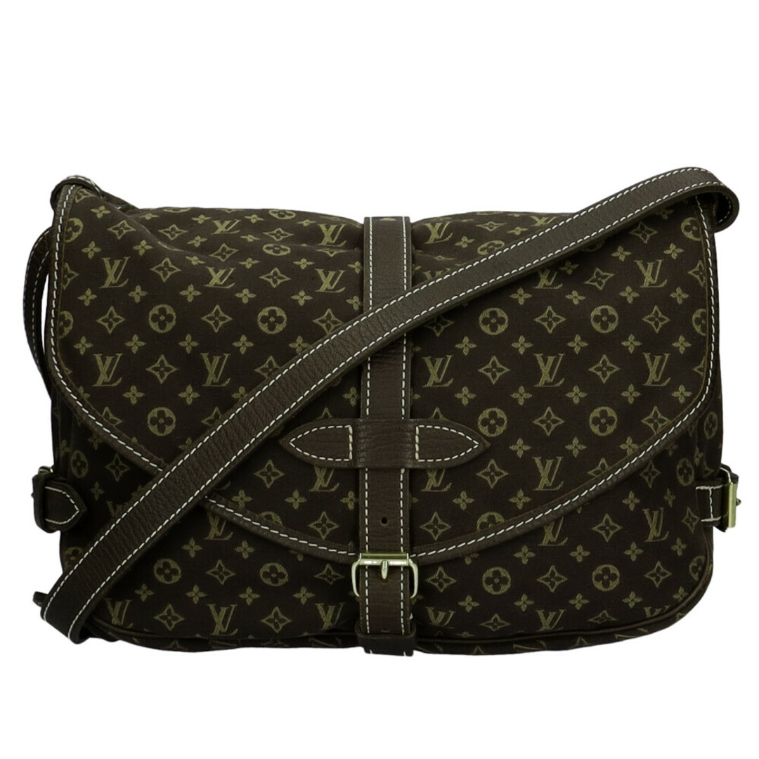 ルイヴィトン LOUIS VUITTON ソミュール30 モノグラムミニラン ショルダーバッグ モノグラムミニラン エベヌ レディース