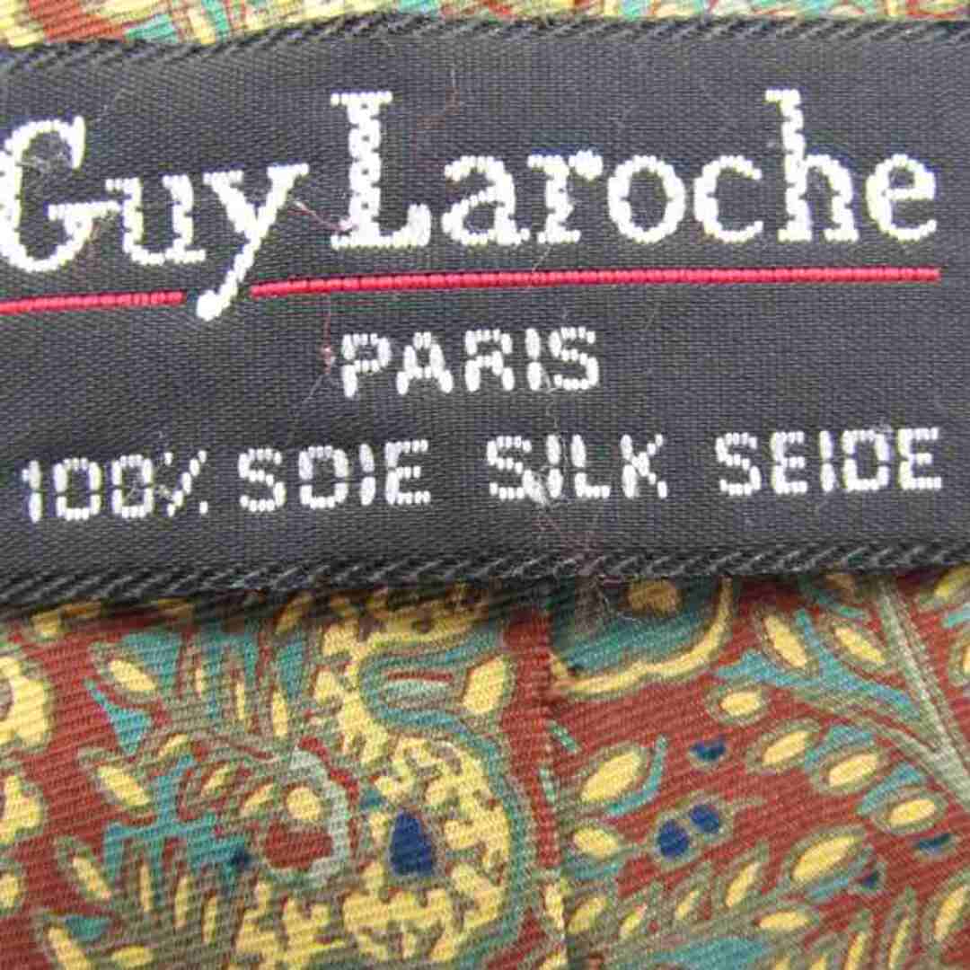 Guy Laroche(ギラロッシュ)のギラロッシュ ブランド ネクタイ シルク ペイズリー柄 総柄 メンズ グレー Guy Laroche メンズのファッション小物(ネクタイ)の商品写真