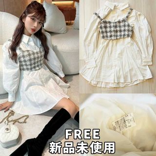 ダーリッチ darich ニットワンピース 千鳥柄
