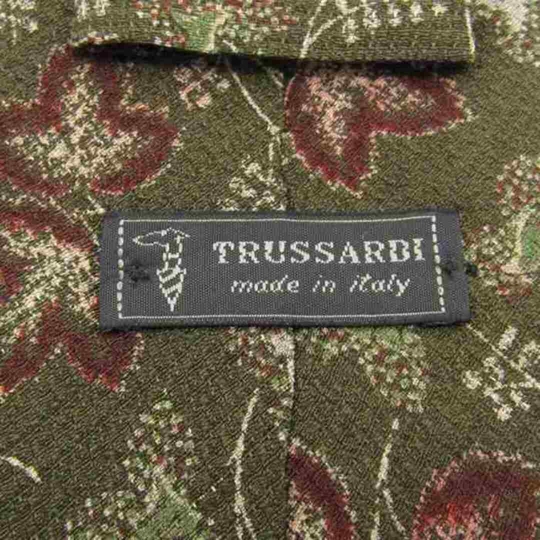 Trussardi(トラサルディ)のトラサルディ ブランド ネクタイ シルク ウール ボタニカル柄 総柄 メンズ グリーン TRUSSARDI メンズのファッション小物(ネクタイ)の商品写真