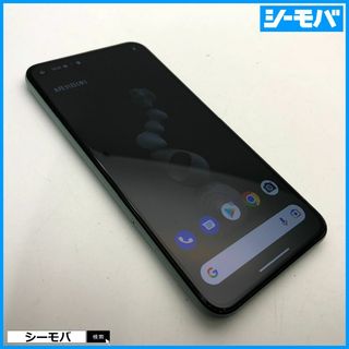 グーグル(Google)の1087 SIMフリー Google Pixel5 128GB グリーン美品(スマートフォン本体)