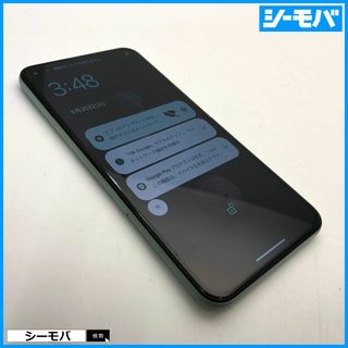 グーグル(Google)の1088 SIMフリー Google Pixel5 128GB グリーン美品(スマートフォン本体)