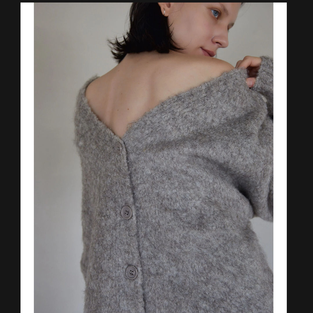 Ameri VINTAGE - 2way boucle knit cardigan ブークレニット
