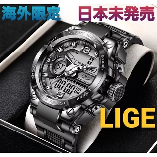 ★日本未発売★ LIGE メンズ　デジタル腕時計(腕時計(デジタル))