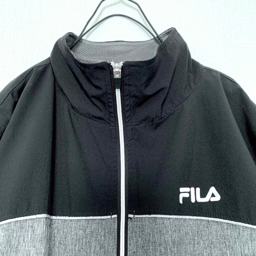 FILA(フィラ)のFILAフィラ/バイカラーナイロンジャケットスポーツウェア裏メッシュロゴ刺繍 レディースのジャケット/アウター(ナイロンジャケット)の商品写真