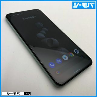 グーグル(Google)の1092 SIMフリー Google Pixel5 128GB グリーン美品(スマートフォン本体)