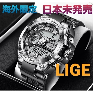 ★日本未発売★ LIGE メンズ　デジタル腕時計(腕時計(デジタル))