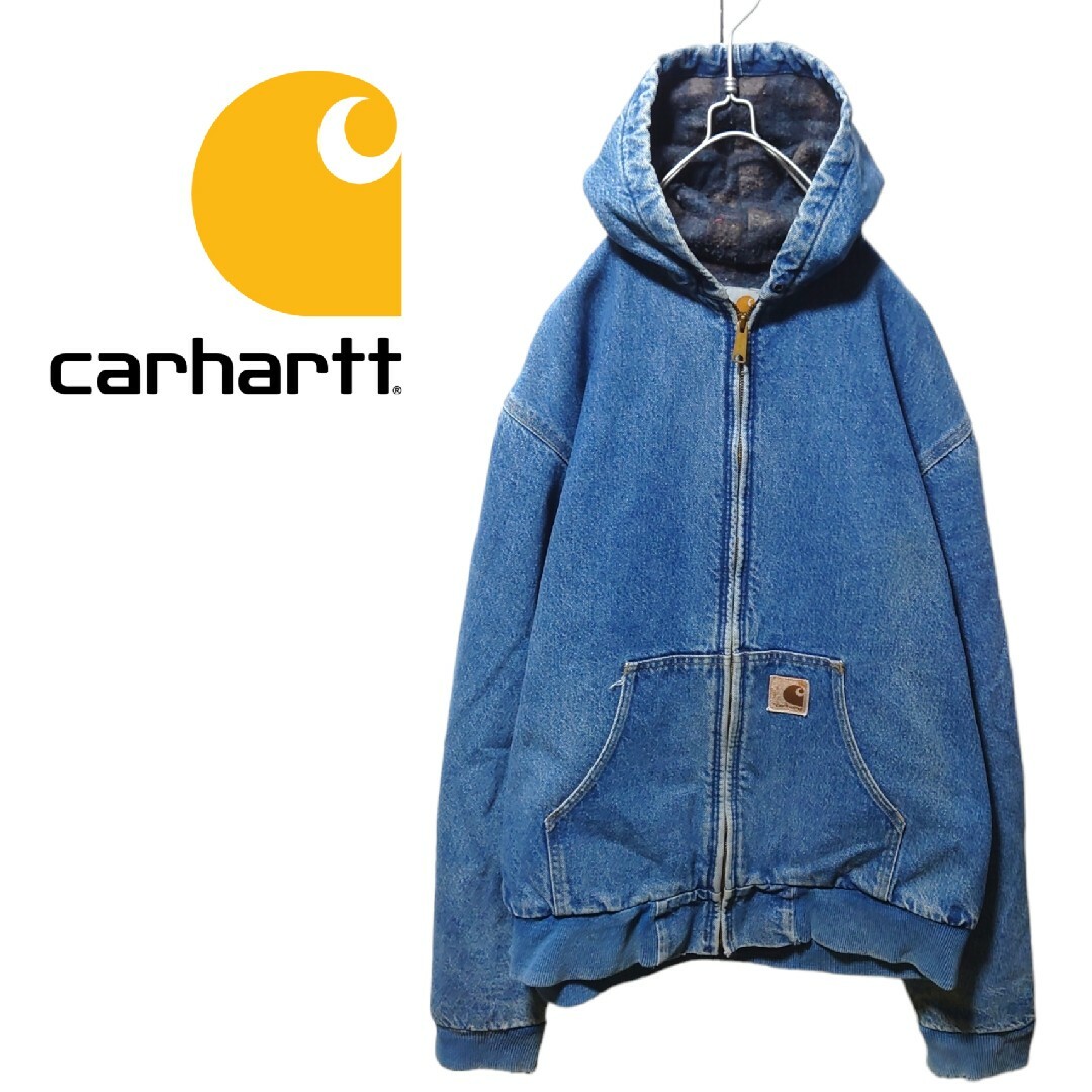 【Carhartt】エイジング 裏ネルデニム アクティブジャケット A-1406