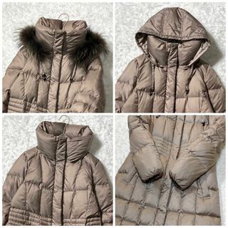 23区 - 【美品】23区 Aライン ラクーンファー ロングダウンコート オン