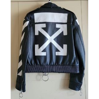 オフホワイト(OFF-WHITE)のOff-White 定価50万円程 美品 ARROWS MOTO JACKET(ライダースジャケット)