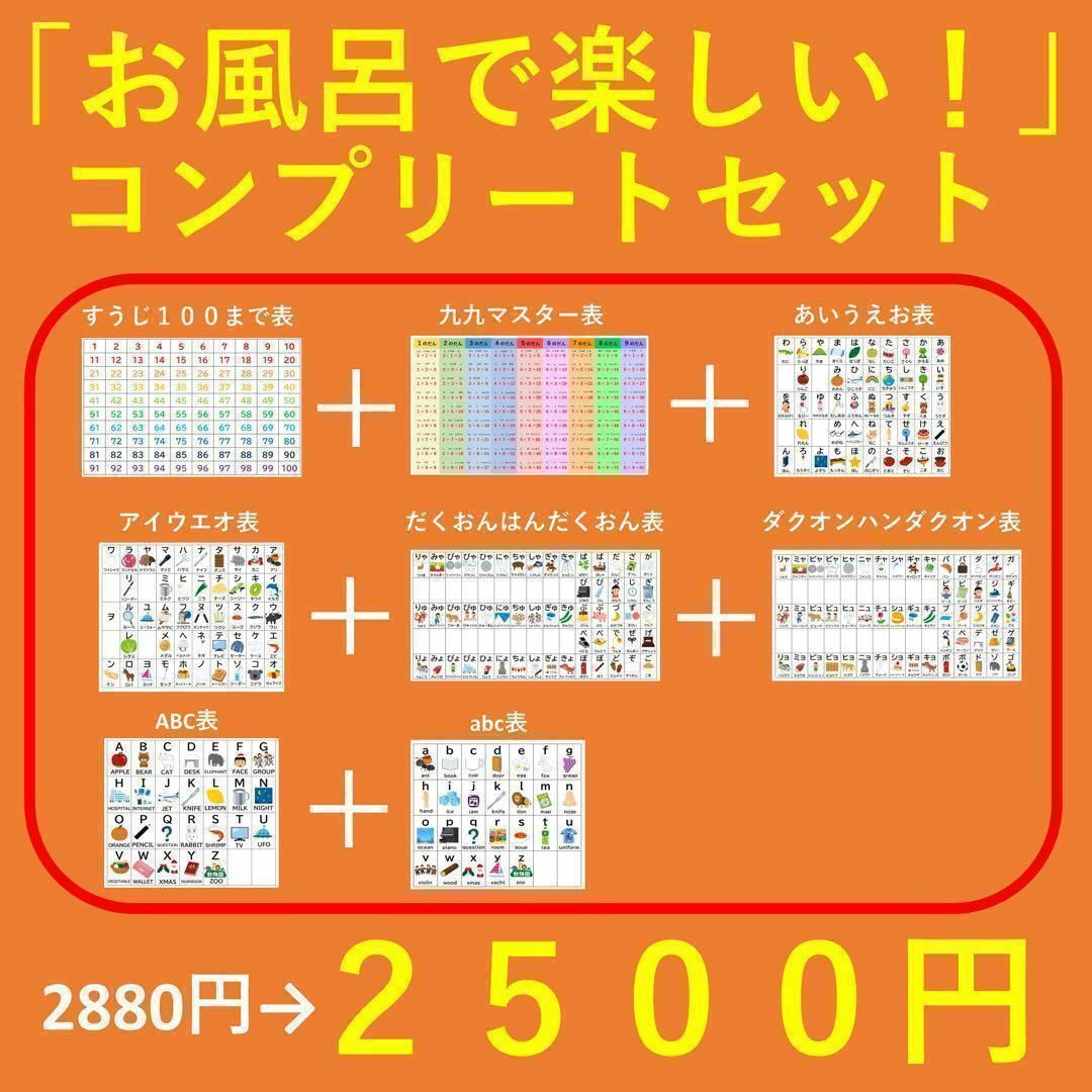 だくおんはんだくおん表 お風呂 お風呂で楽しい！だくおんはんだくおん表 キッズ/ベビー/マタニティのおもちゃ(お風呂のおもちゃ)の商品写真