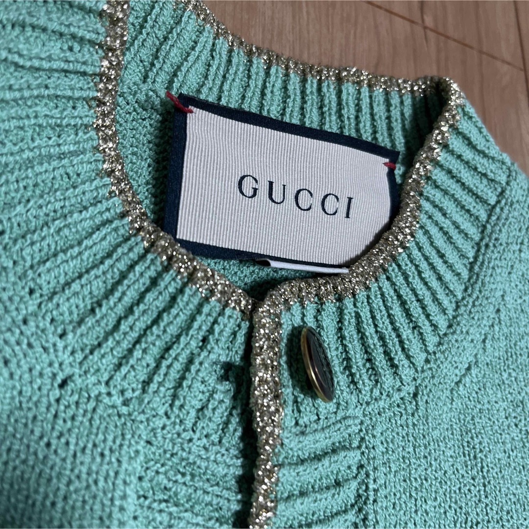 Gucci - 美品 GUCCI グッチ カーディガン S グリーンの通販 by マメ's