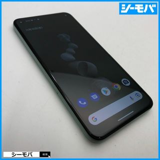 グーグル(Google)の1105 SIMフリー Google Pixel5 128GB グリーン美品(スマートフォン本体)