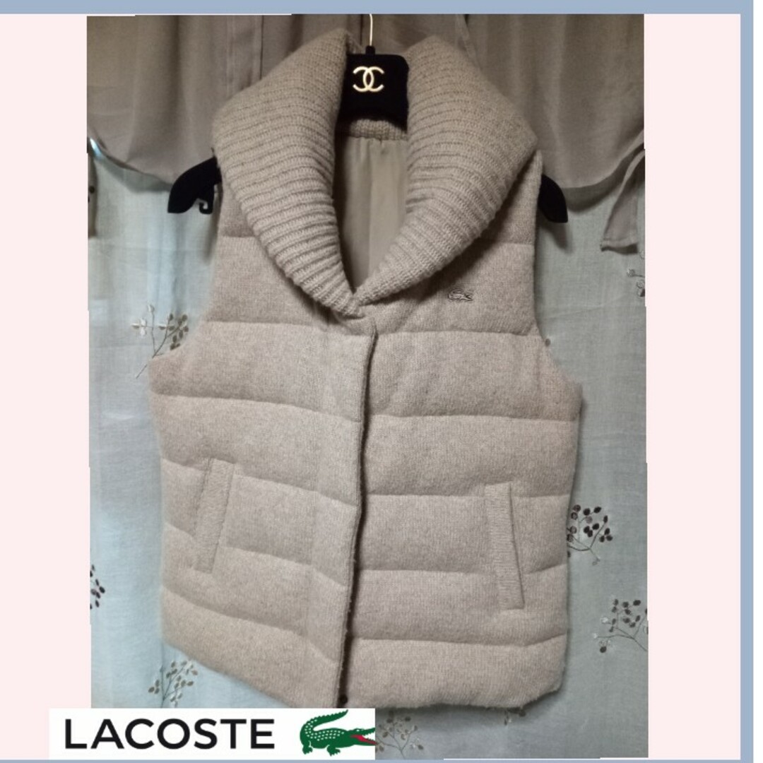 LACOSTE - ラコステ ニット ダウンベスト サイズ38 M ベージュの通販
