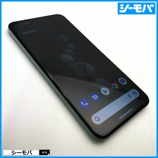 グーグル(Google)の1106 SIMフリー Google Pixel5 128GB グリーン美品(スマートフォン本体)