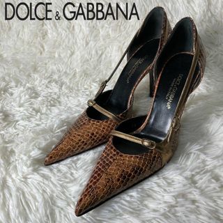 DOLCE&GABBANA ドルチェアンドガッバーナ パンプス 0112 スエード レザー バックジップ ハイヒール パンプス ブラック系 37.5