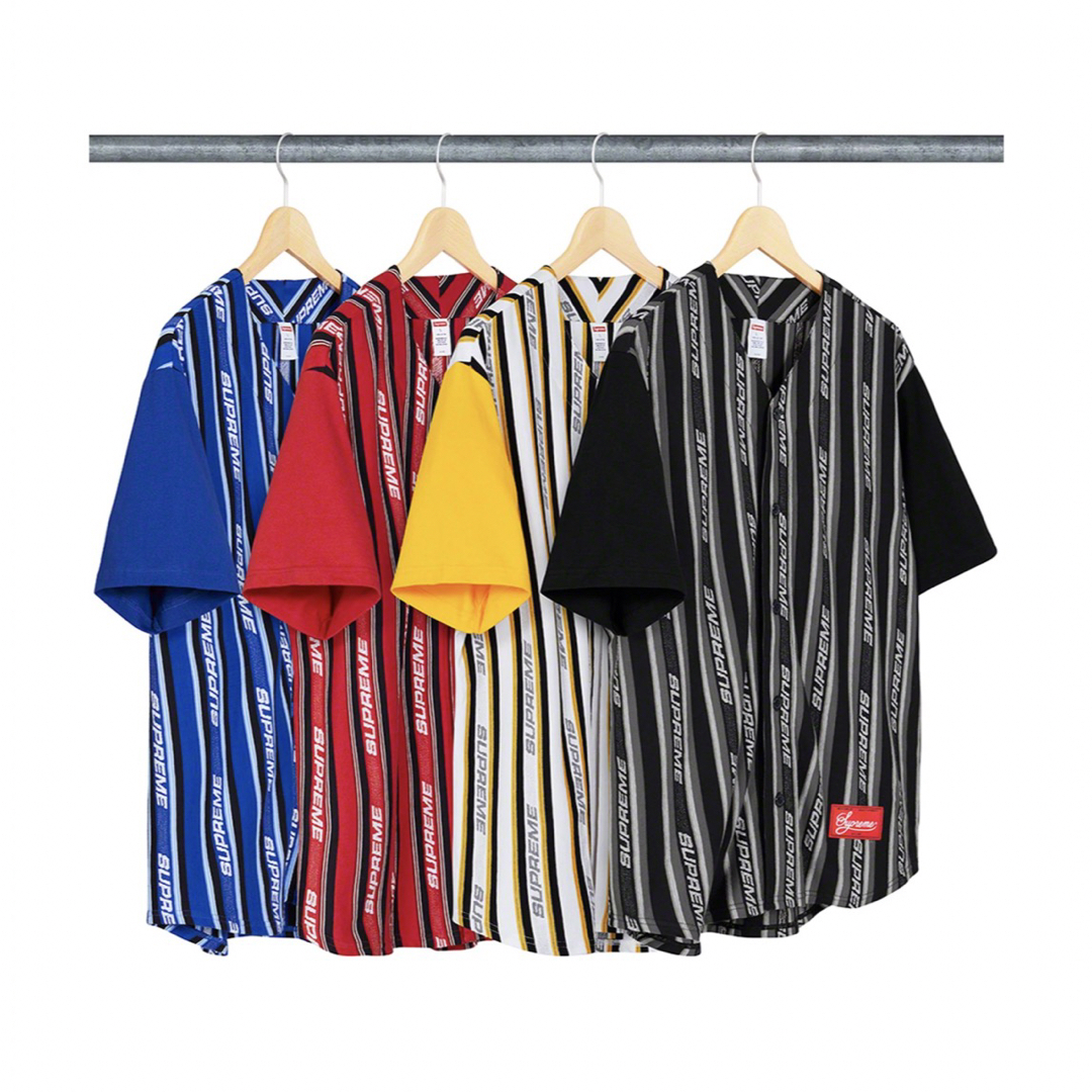 【M】Supreme Jacquard Logo Baseball Jersey