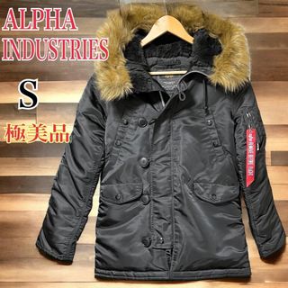 アルファインダストリーズ(ALPHA INDUSTRIES)の【極美品】ALPHA INDUSTRIES N-3B フード ファー ボア 赤タ(フライトジャケット)