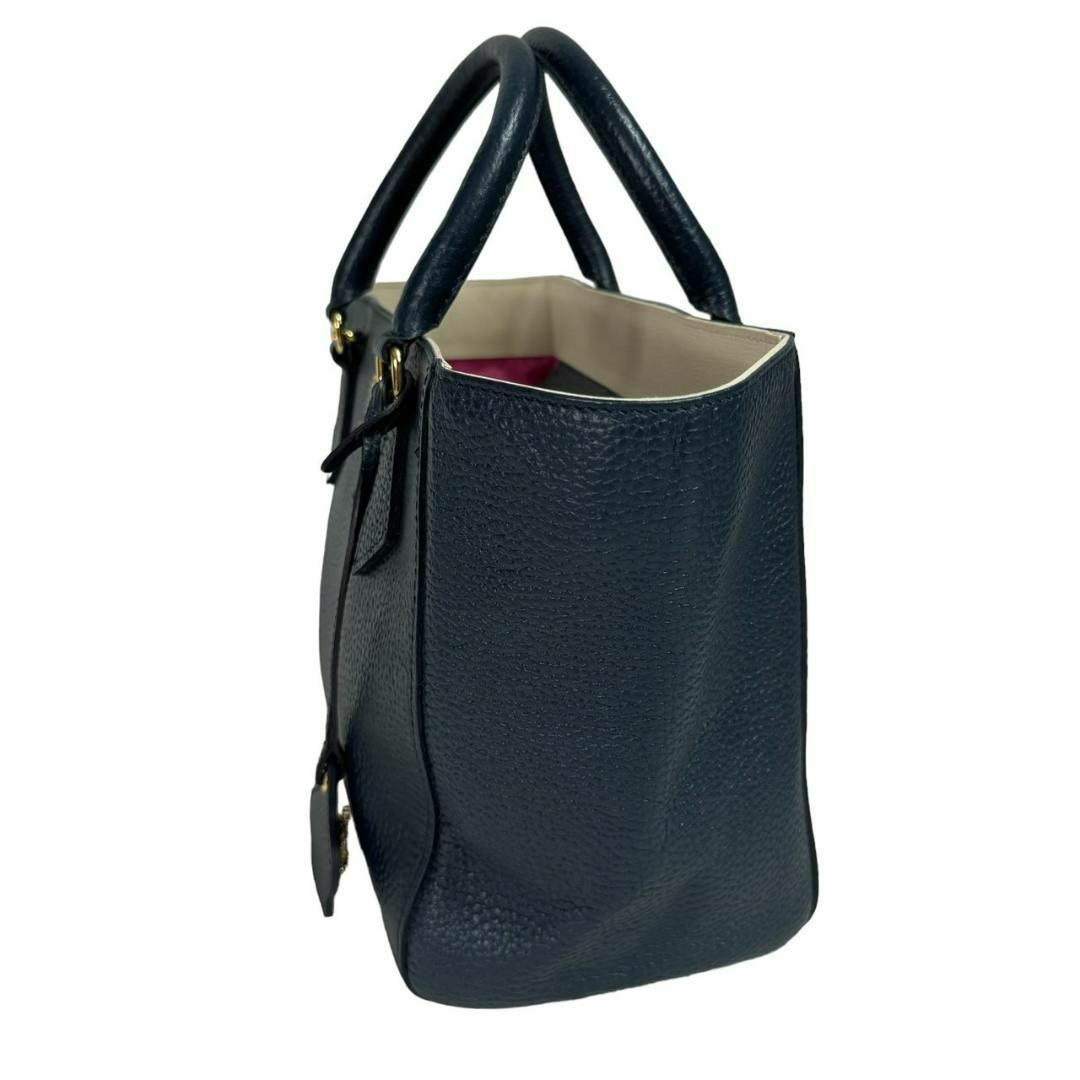 未使用 ADMJ ハンドバッグ 2way ショルダー ネイビー トート