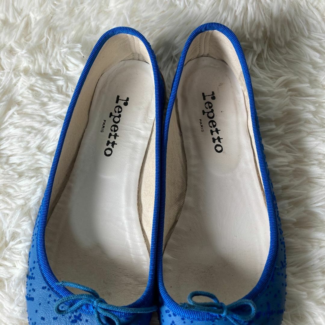 repetto(レペット)のreppetto レペット バレエシューズ ブルー レザー 約23㎝ レディースの靴/シューズ(バレエシューズ)の商品写真