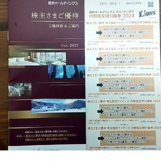 西武ホールディングス内野指定席引換券他優待冊子(野球)