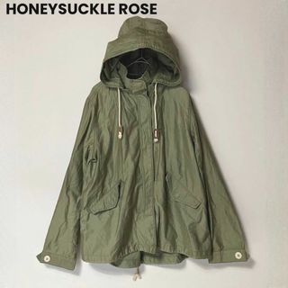 ハニーサックルローズ(HONEYSUCKLE ROSE)のks117 HONEYSUCKLE ROSE フードジャンパー カーキ(ナイロンジャケット)