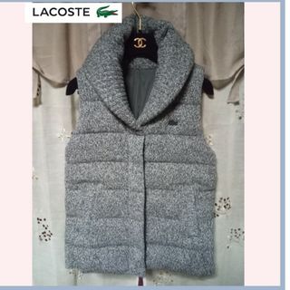 LACOSTE - ラコステ ニット ダウンベスト サイズ36 Ｓ グレーの通販 by 