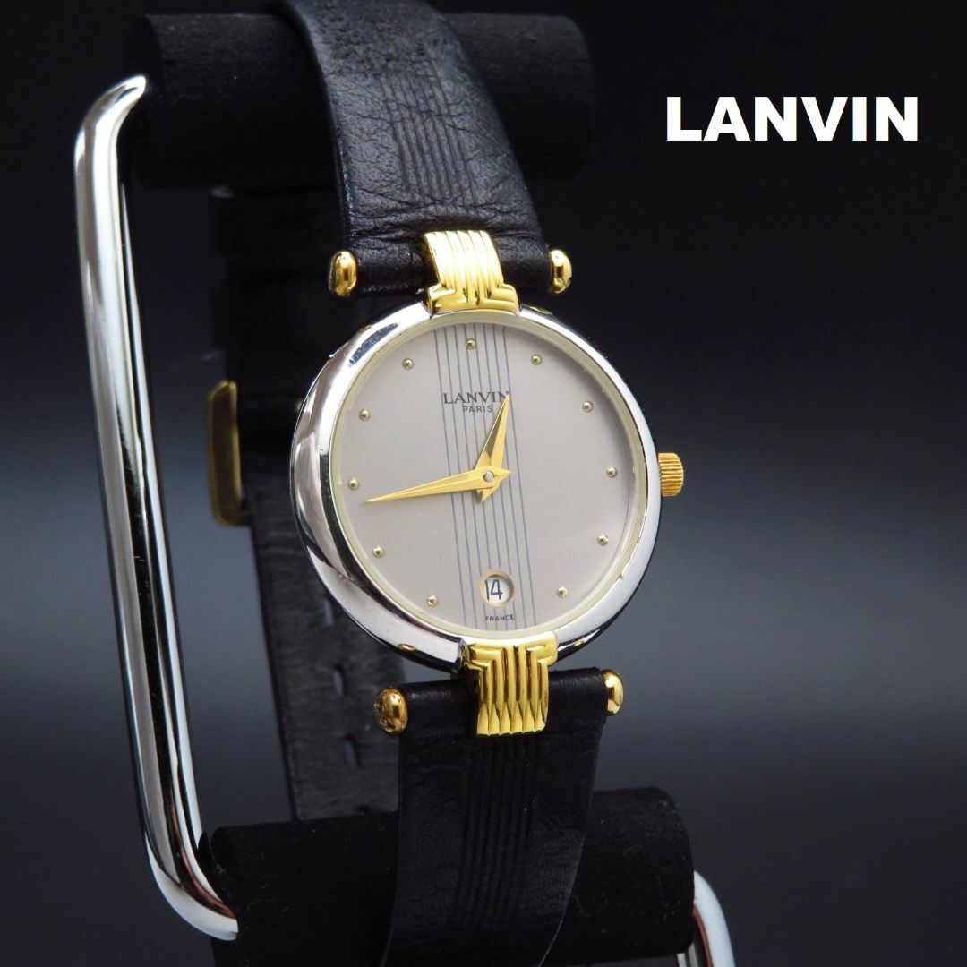LANVIN 腕時計 デイト フランス製 ラウンドフェイス | フリマアプリ ラクマ