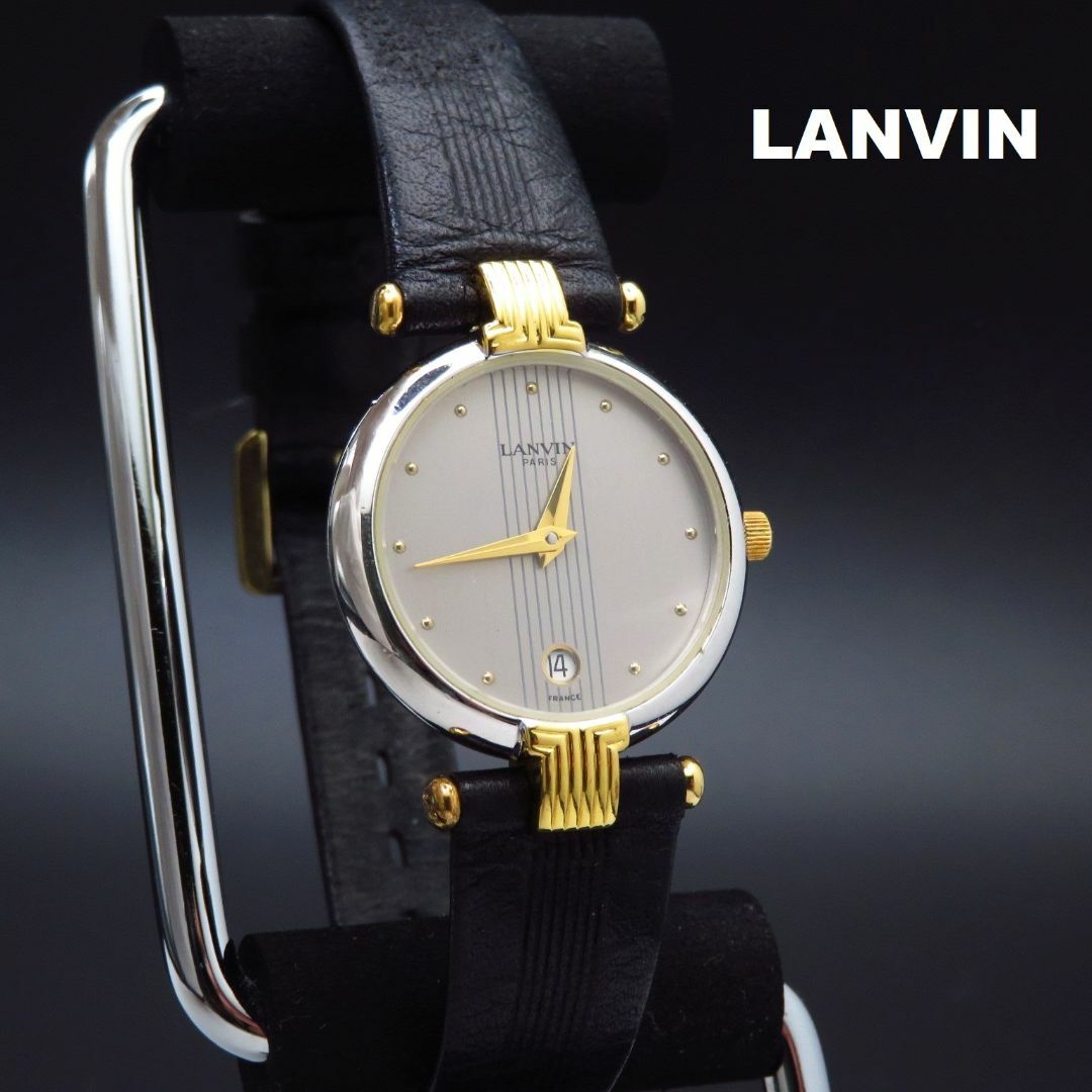 LANVIN(ランバン)のLANVIN 腕時計 デイト フランス製 ラウンドフェイス レディースのファッション小物(腕時計)の商品写真