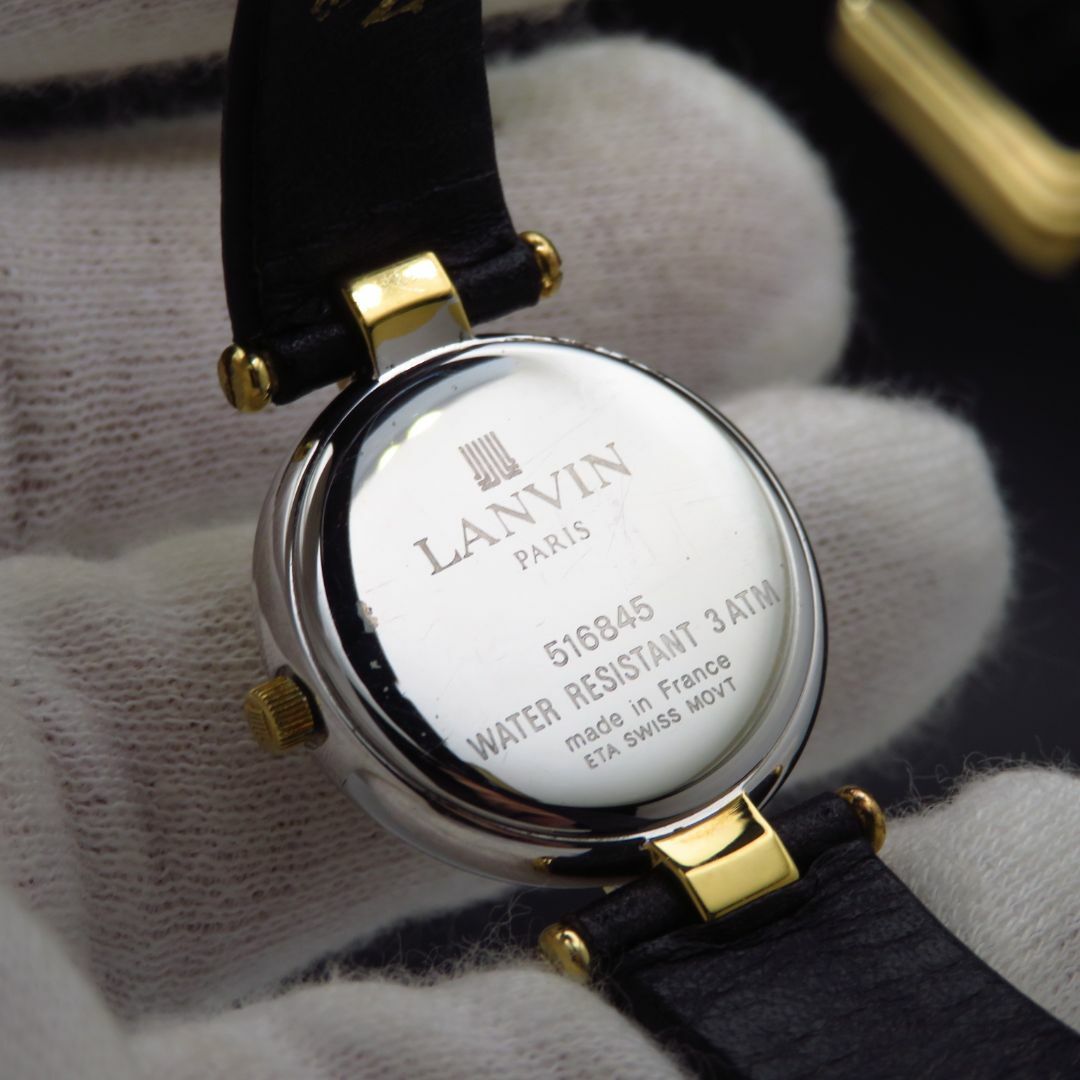 LANVIN - LANVIN 腕時計 デイト フランス製 ラウンドフェイスの LANVIN - LANVIN 腕時計 デイト フランス製 ラウンドフェイスの