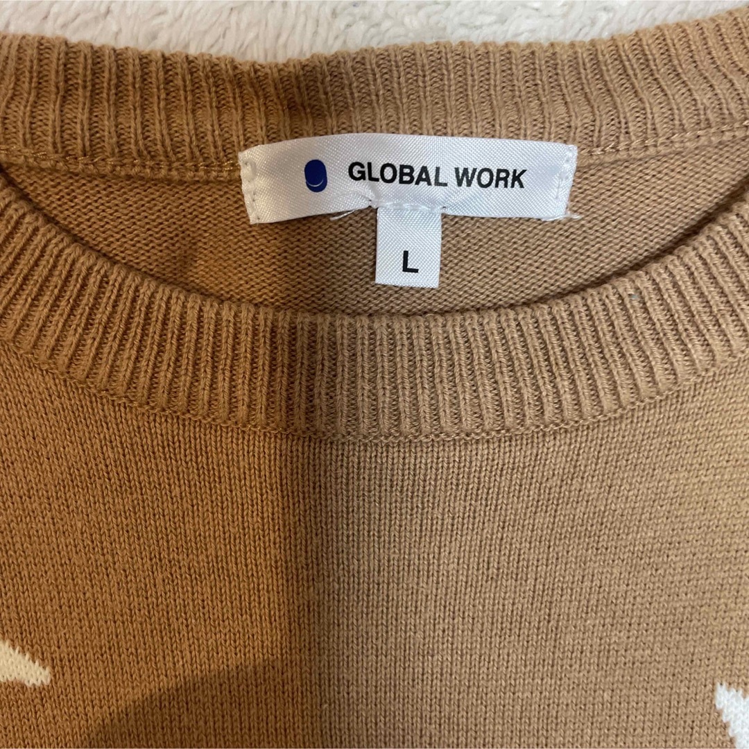 GLOBAL WORK(グローバルワーク)の美品 グローバルワーク ❤️スター ニット110-120 /マーキーズ 好きの方 キッズ/ベビー/マタニティのキッズ服男の子用(90cm~)(ニット)の商品写真