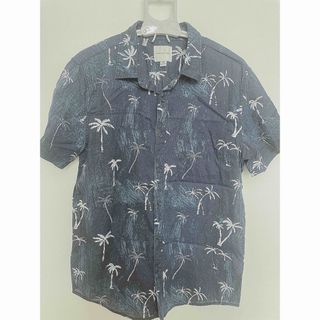 アメリカンイーグル(American Eagle)のアメリカンイーグル　ヤシの木柄　シャツ アロハ　デニム(シャツ)