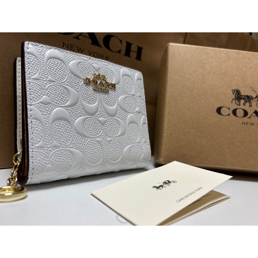 COACH - 7【新品未使用】coach コーチ 二つ折り財布 ミニ財布