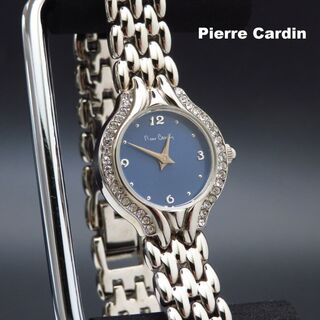 ピエールカルダン(pierre cardin)のPierre cardin 腕時計 キラキラベゼル ブルー文字盤(腕時計)