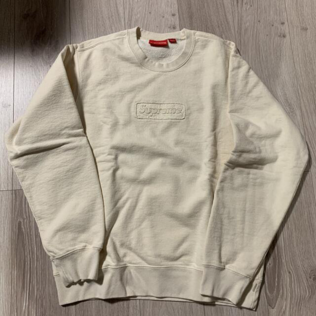 supreme Cutout Logo Crewneck "Natural"